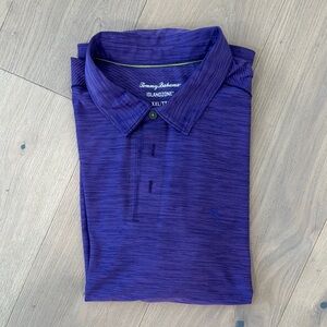 Tommy Bahama Purple Polo Shirt with Subtle Texture